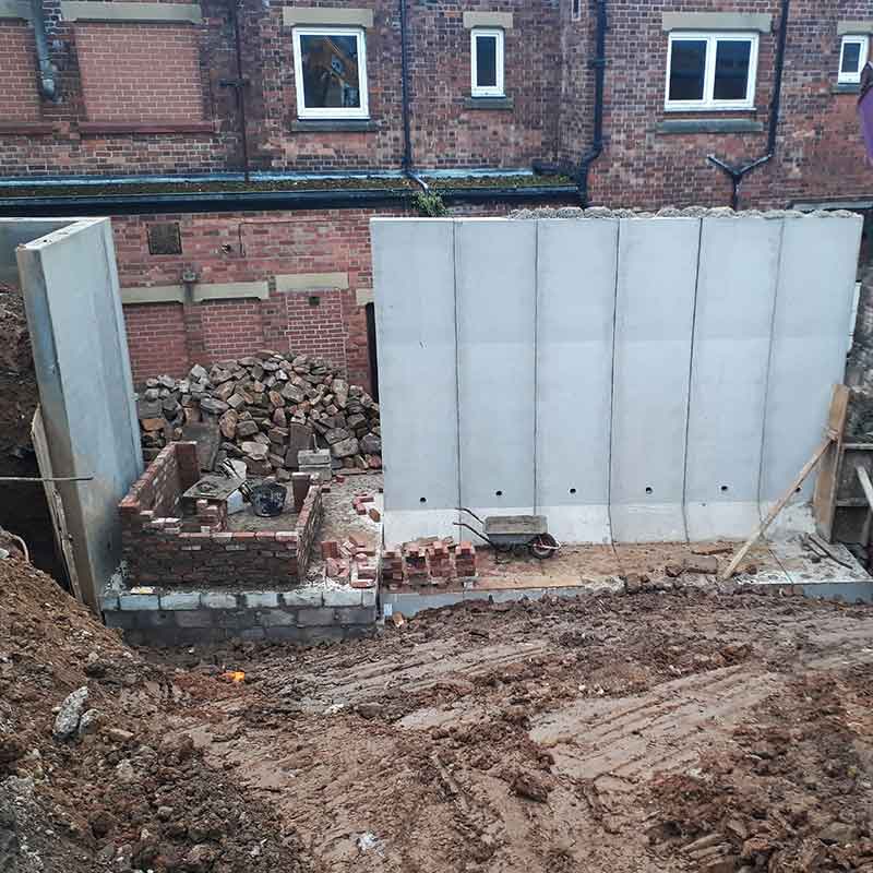 Image of the retaining wall